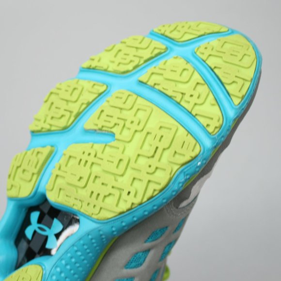 Under Armour Ladies 6.5 Micro G Gray White 4D Foam Running Sneakers 1236543-100 - Picture 10 of 12